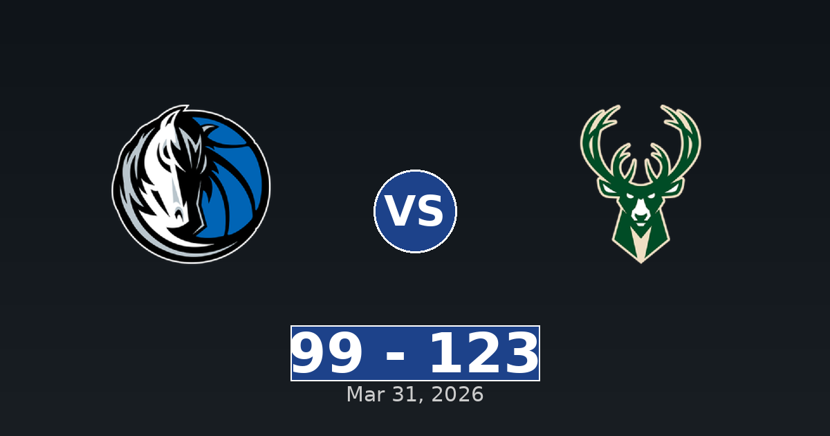 Dallas Mavericks vs Milwaukee Bucks Match Player Stats