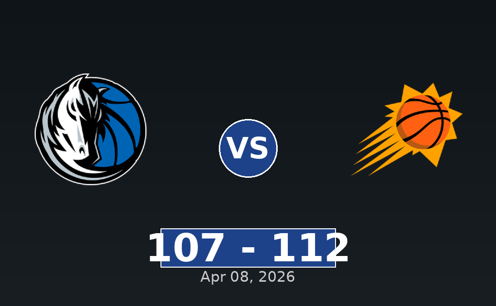 Dallas Mavericks vs Phoenix Suns Match Player Stats