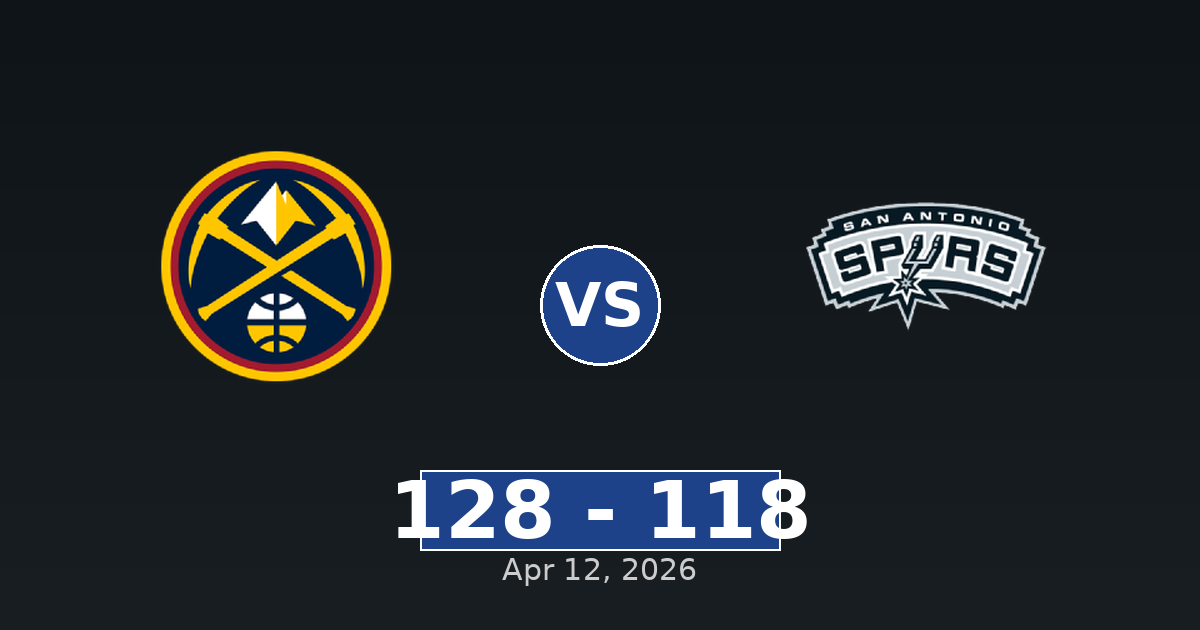 Denver Nuggets vs San Antonio Spurs Match Player Stats