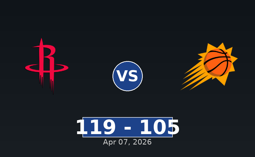 Houston Rockets vs Phoenix Suns Match Player Stats