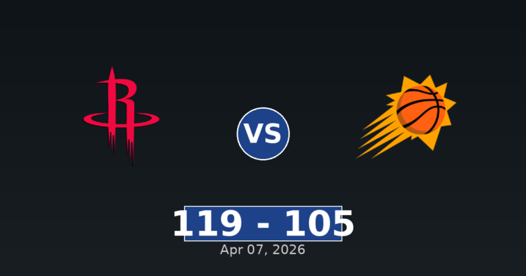 Houston Rockets vs Phoenix Suns Match Player Stats