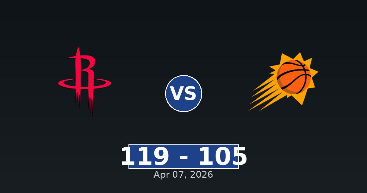 Houston Rockets vs Phoenix Suns Match Player Stats