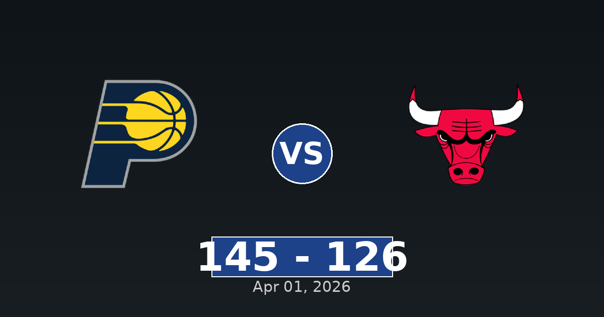 Indiana Pacers vs Chicago Bulls Match Player Stats
