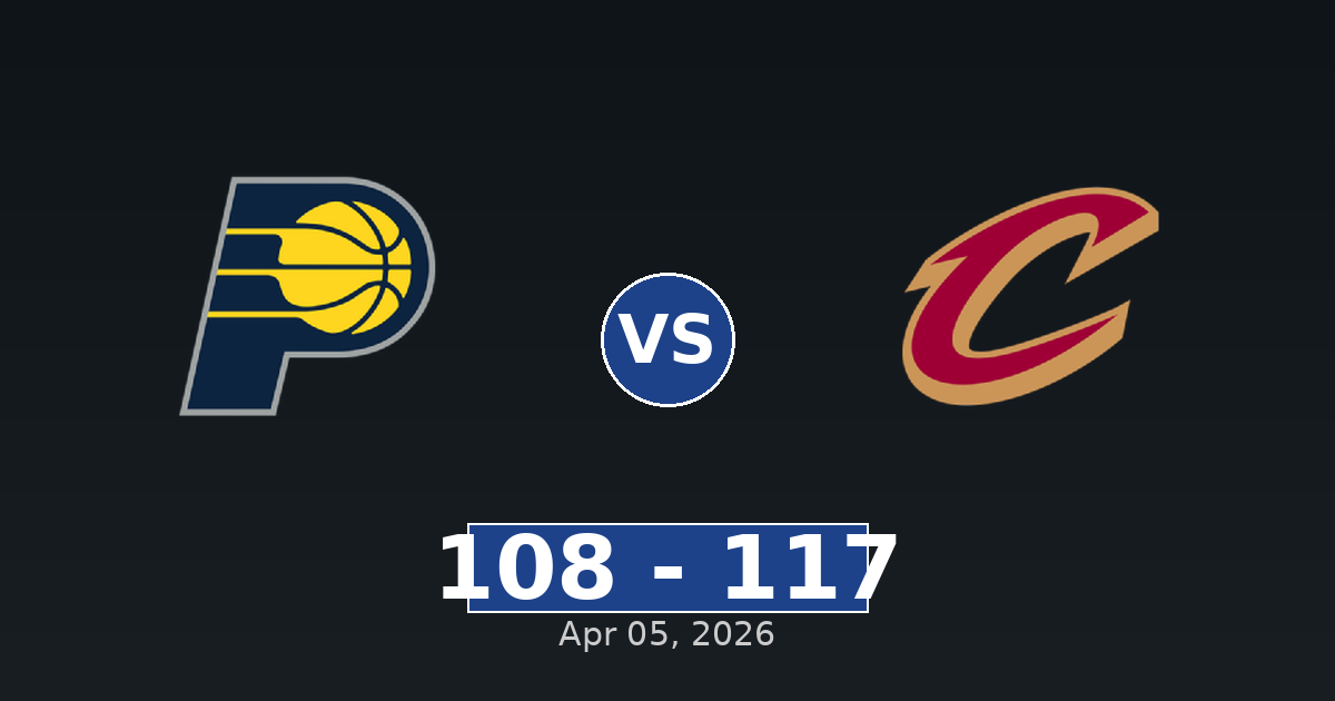 Indiana Pacers vs Cleveland Cavaliers Match Player Stats