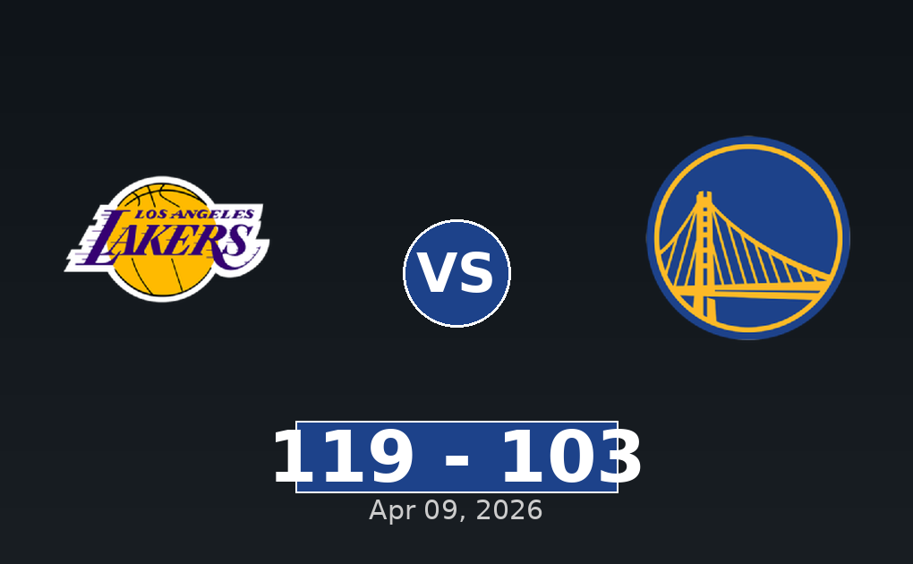 Los Angeles Lakers vs Golden State Warriors Match Player Stats