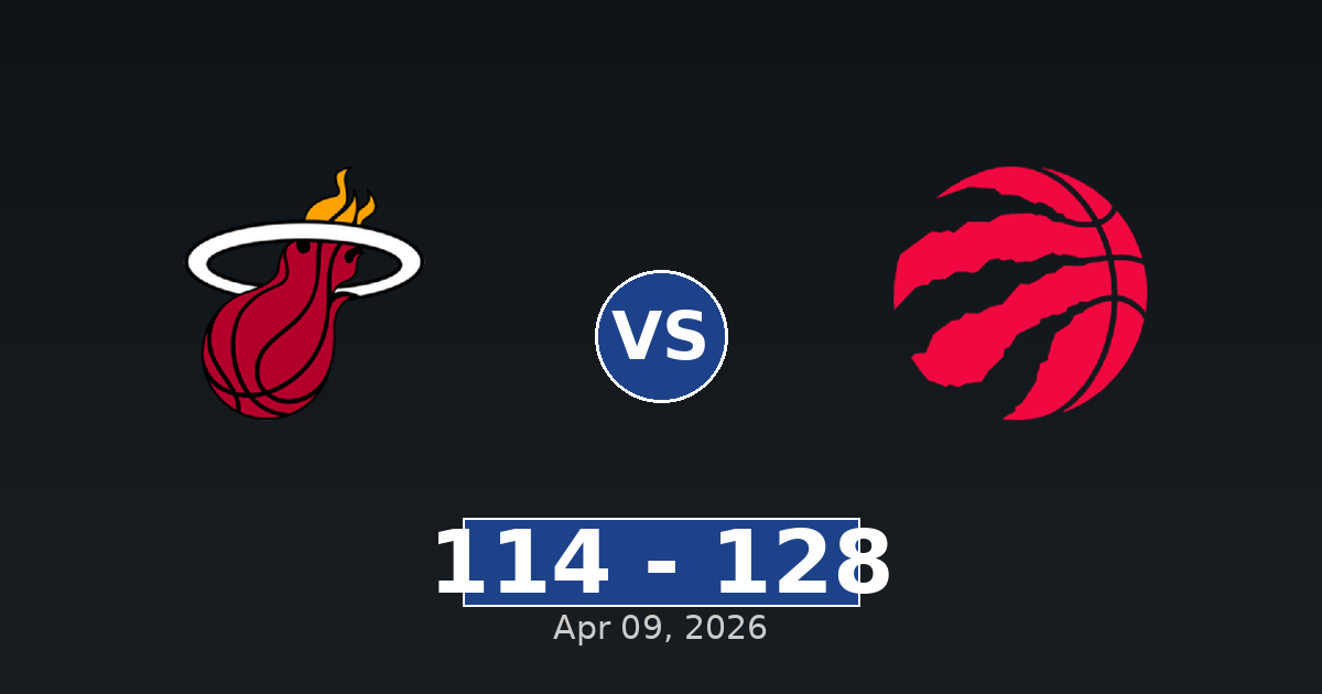 Miami Heat vs Toronto Raptors Match Player Stats