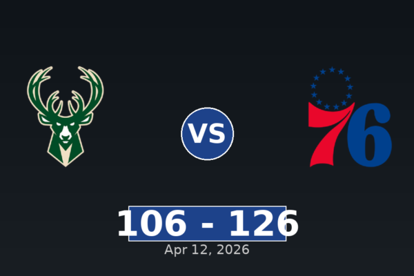 Milwaukee Bucks vs Philadelphia 76ers Match Player Stats