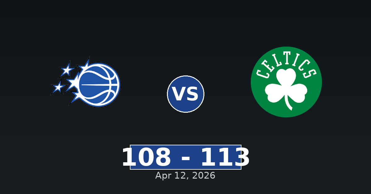 Orlando Magic vs Boston Celtics Match Player Stats