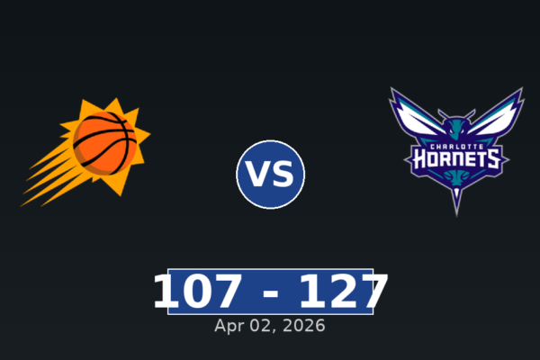Phoenix Suns vs Charlotte Hornets Match Player Stats