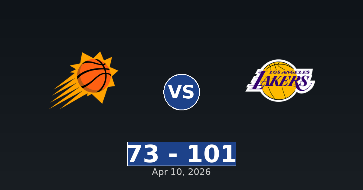 Phoenix Suns vs Los Angeles Lakers Match Player Stats