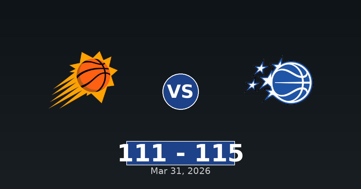 Phoenix Suns vs Orlando Magic Match Player Stats