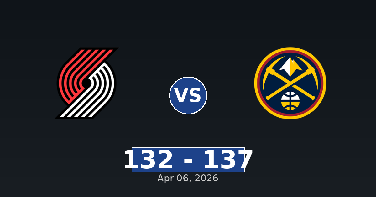 Portland Trail Blazers vs Denver Nuggets Match Player Stats