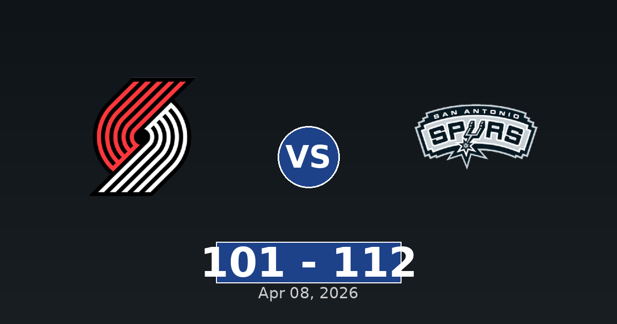Portland Trail Blazers vs San Antonio Spurs Match Player Stats